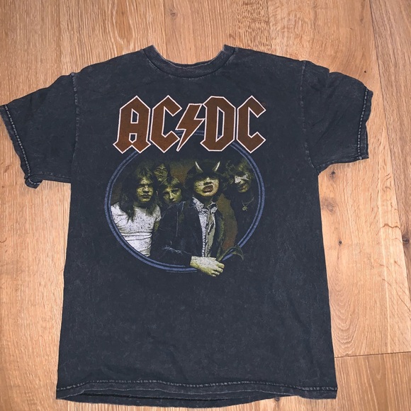 Brandy Melville Tops - Brandy Melville AC/DC band tee